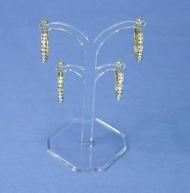 Ohrringhalter aus  Acryl, 90 mm hoch, klar
